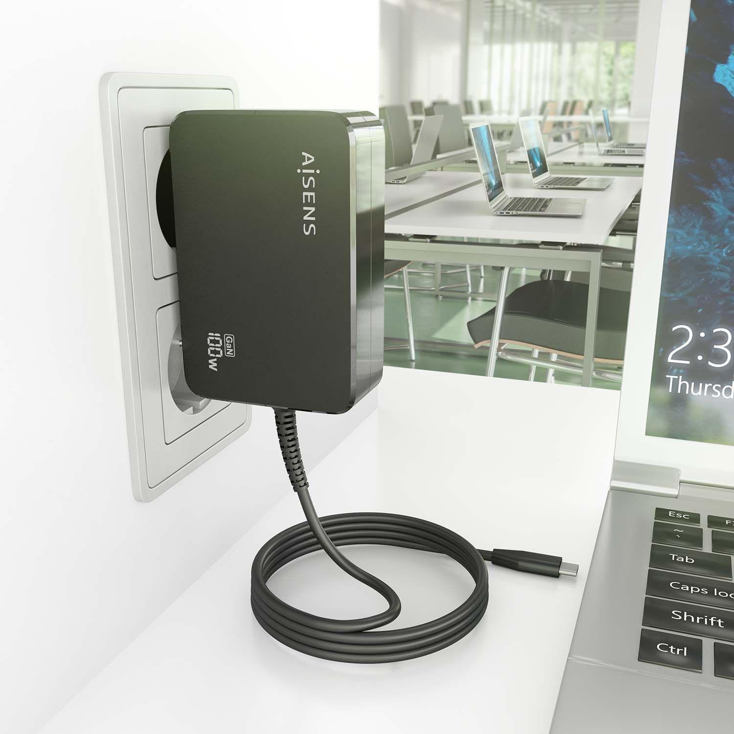 Carregador de Portátil AISENS ASCH-1PD100WL50-BK (100 W - Preto), miniatura 5