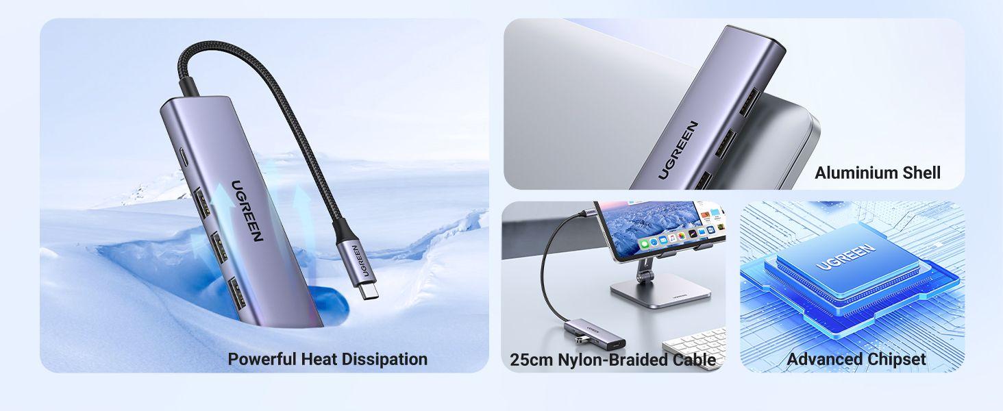 Adaptador USB-C UGREEN CM511 (USB Type-C - HDMI, USB 3.0 - Prateado) — miniatura 11