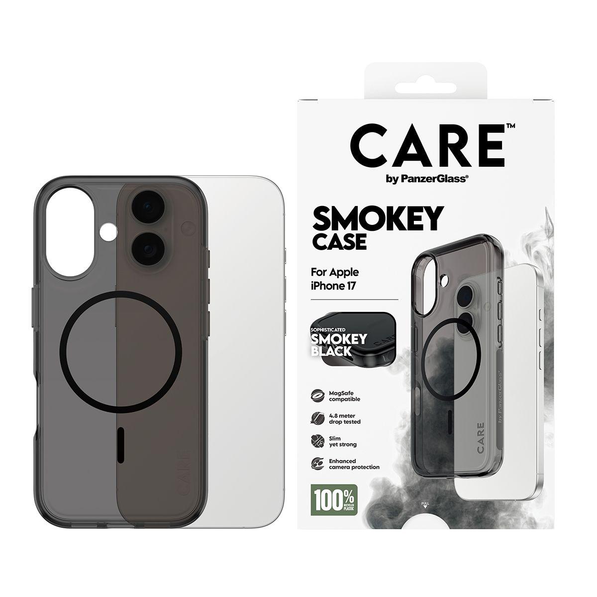 Capa PANZERGLASS CARE™ Smokey para iPhone 17 (Apple - MagSafe - Preto), miniatura 2