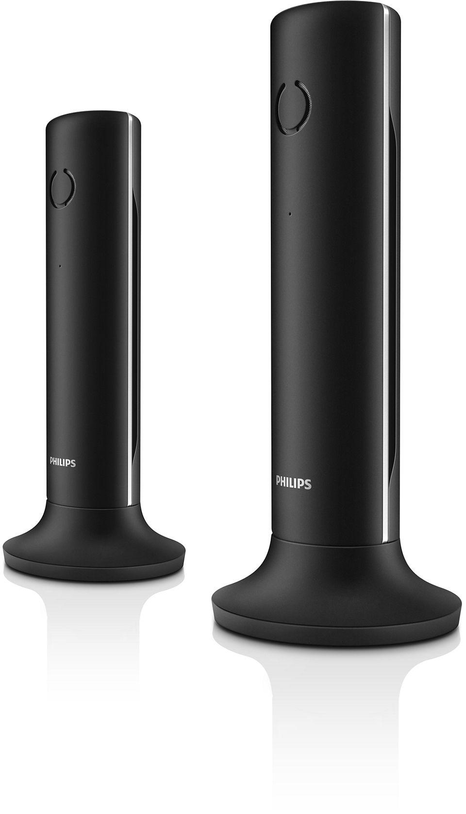 Telefone Sem Fios DECT PHILIPS M4502B/34 Duo (550 mAh - 1,6" - Preto) — miniatura 2