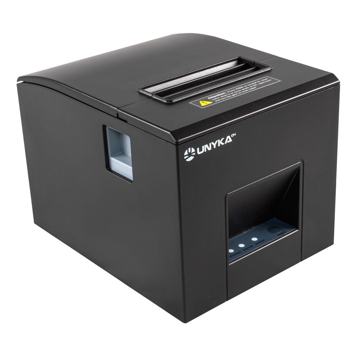 Impressora Térmica POS UNYKACH POS3 (80 mm - RJ-11, RJ-12, RS-232, USB 2.0 - Com fios - Preto)