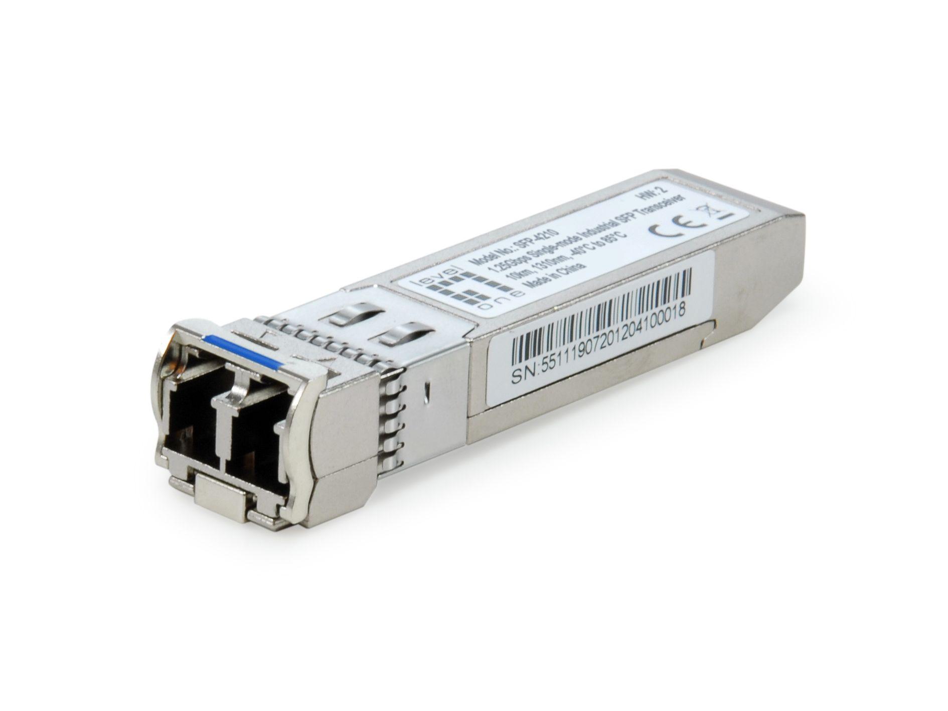 Módulo Transceptor SFP LEVEL ONE SFP-4210 (1 unidade - 1250 Mbit/s - Prateado)