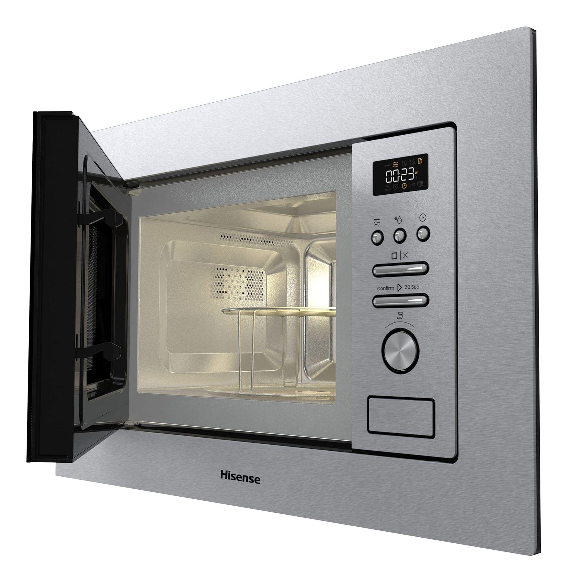 Micro-ondas de Encastre HISENSE BIM320G41X (800 W - 1000 W - 20 l - Aço inoxidável), miniatura 4