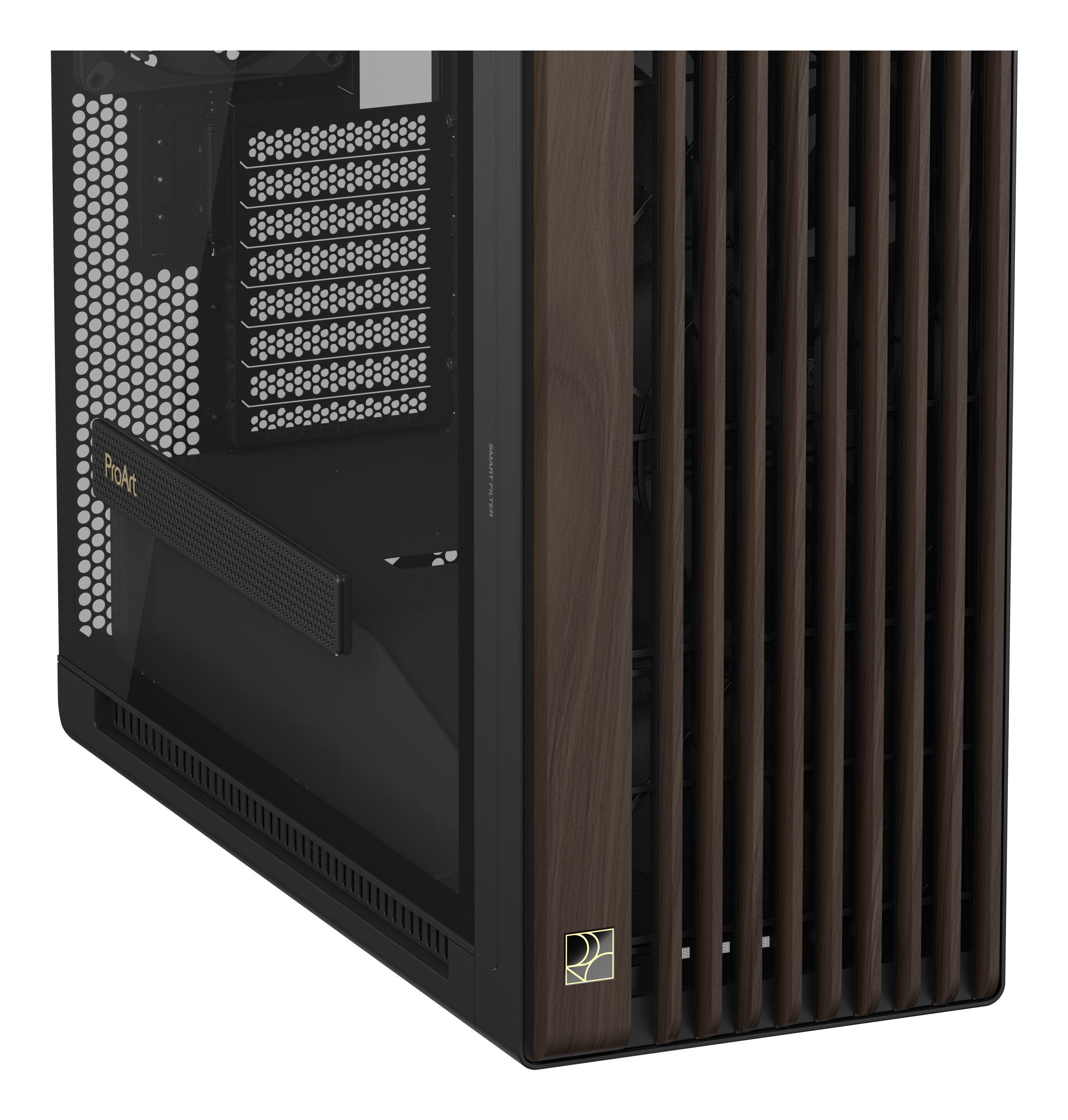 Caixa de Computador ASUS ProArt PA602 Walnut Wood TG Modern (Midi Tower - Metal, Madeira - 18,5 cm - Preto/Madeira) — miniatura 13