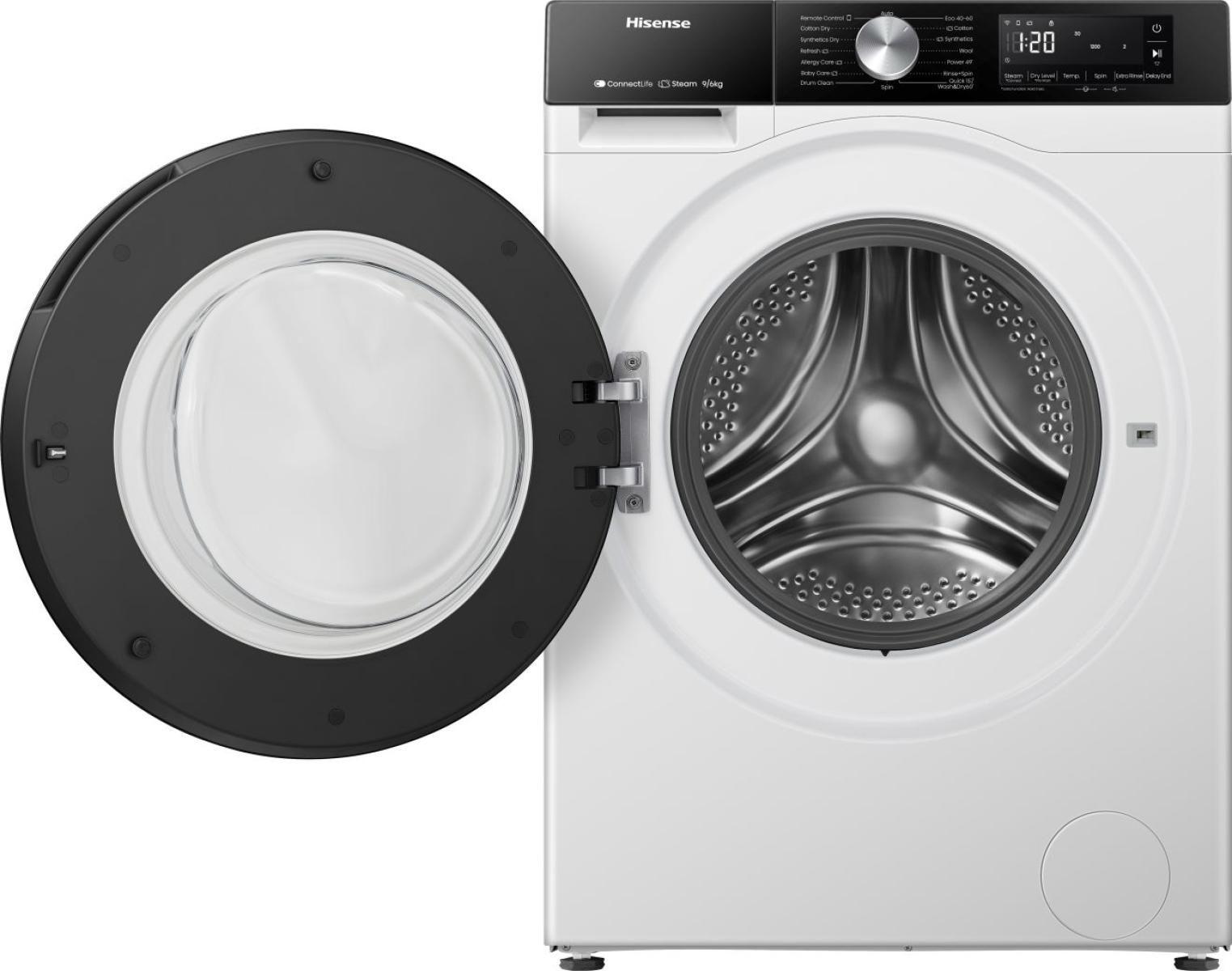 Máquina de Lavar e Secar Roupa Independente HISENSE WD3S9043BW3 (B - 9 kg - 6 kg - Branco) — miniatura 3