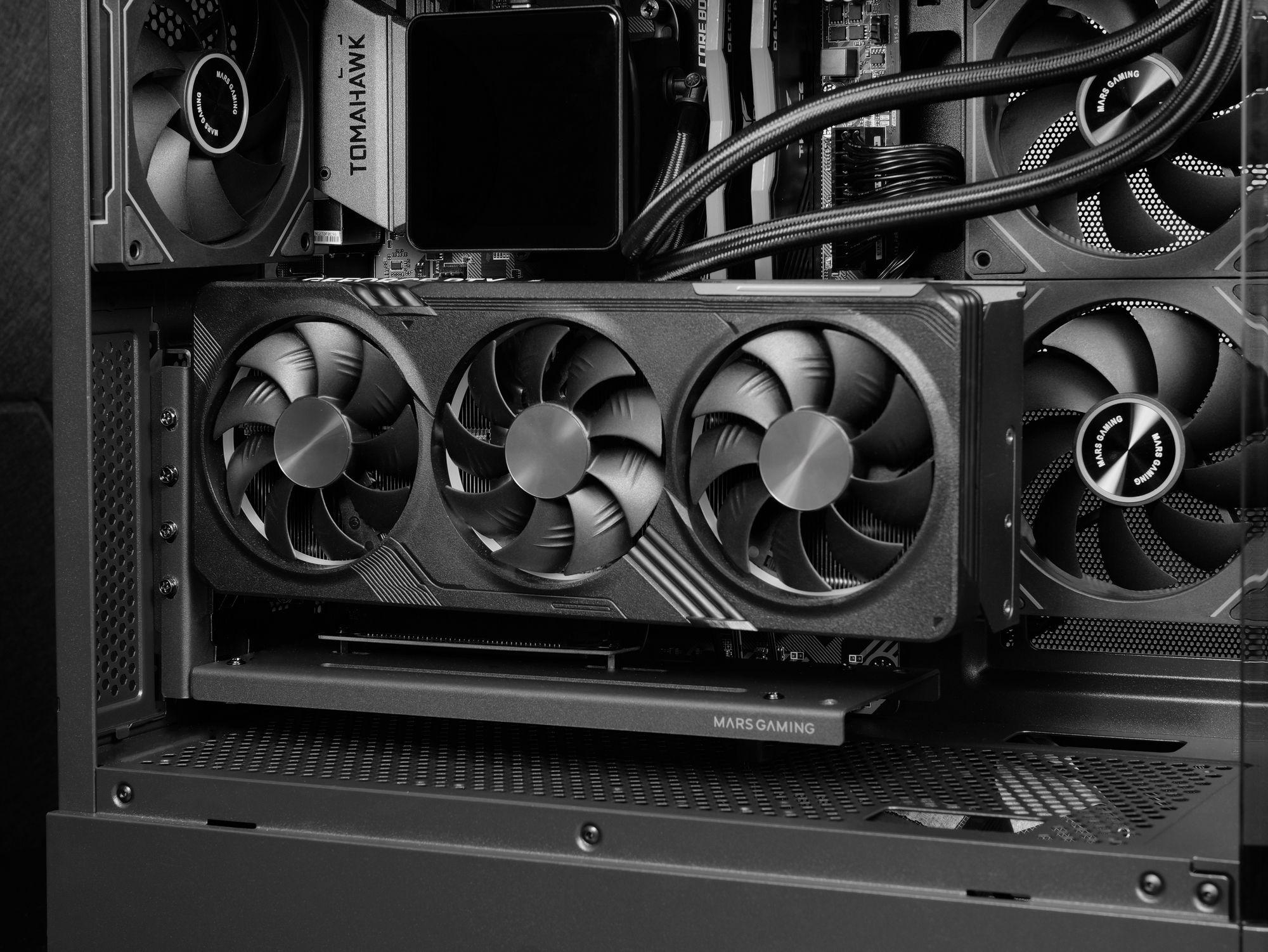 Kit de Montagem Vertical para Placa Gráfica MARS GAMING MCAGCV (Aço - Preto) — miniatura 6