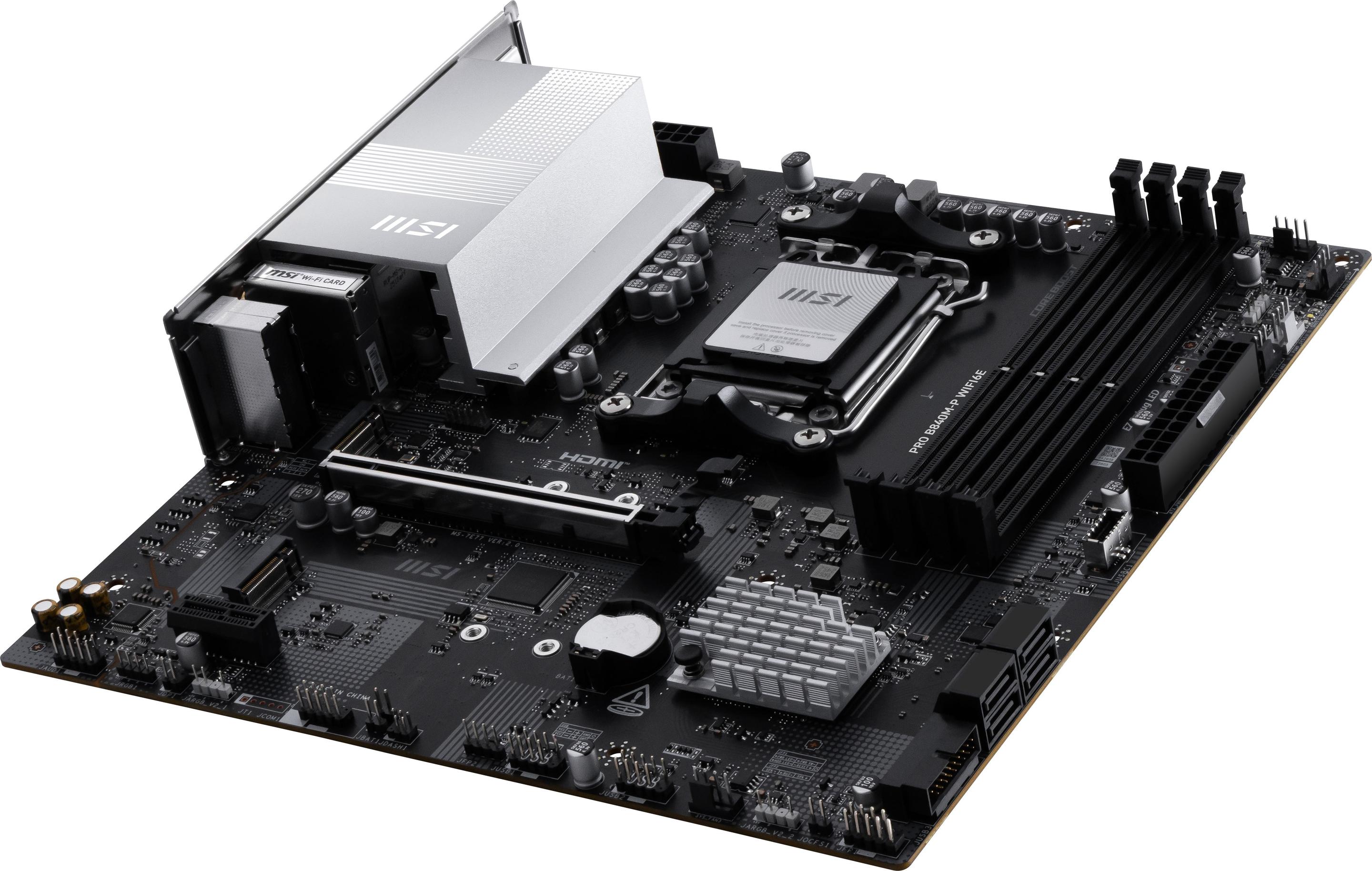 Motherboard MSI PRO B840M-P WIFI6E (AM5 - micro-ATX - Duplo canal - Preto), miniatura 2