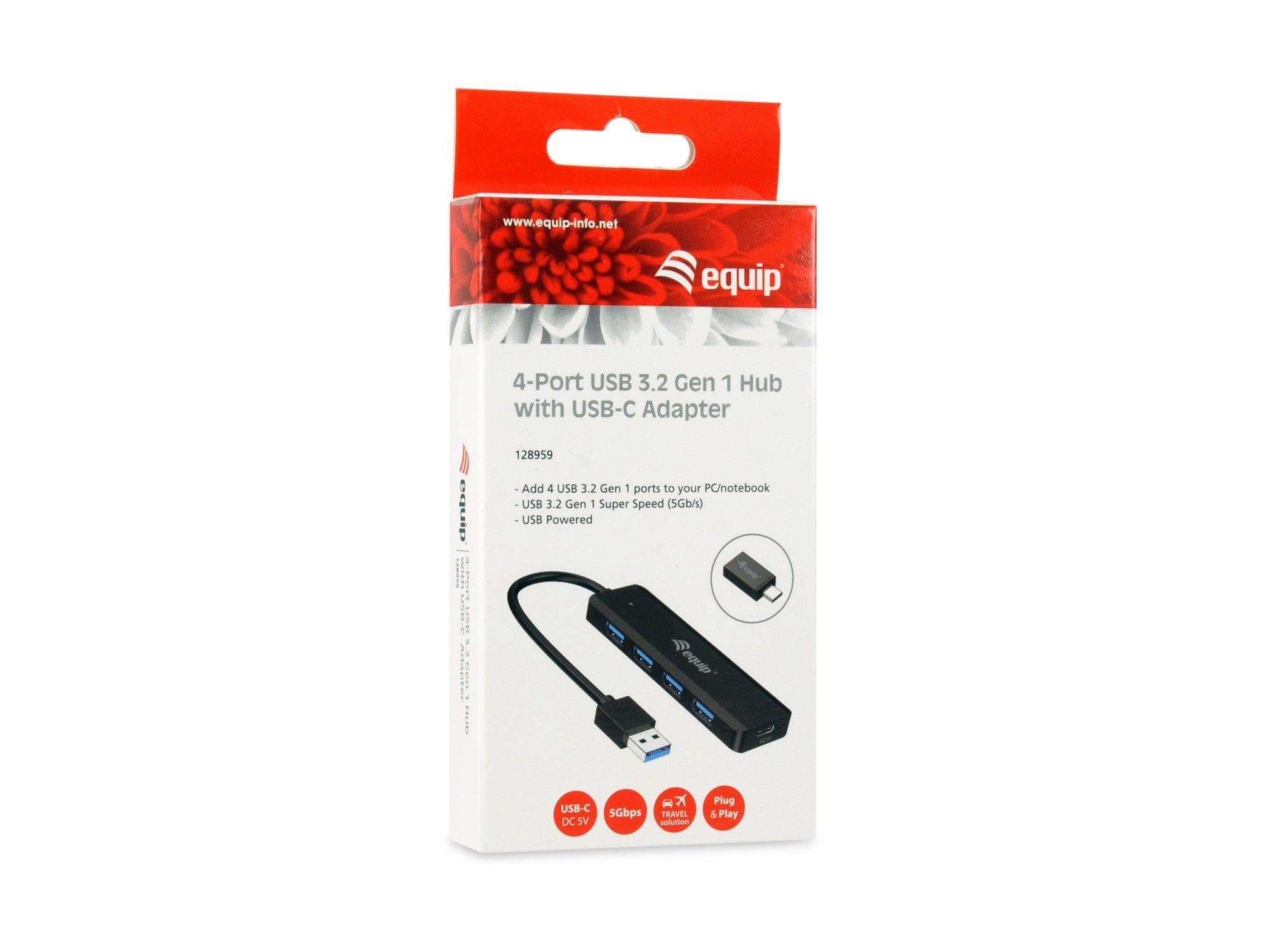 Hub USB EQUIP 128959 (0,15 m - Preto) — miniatura 8