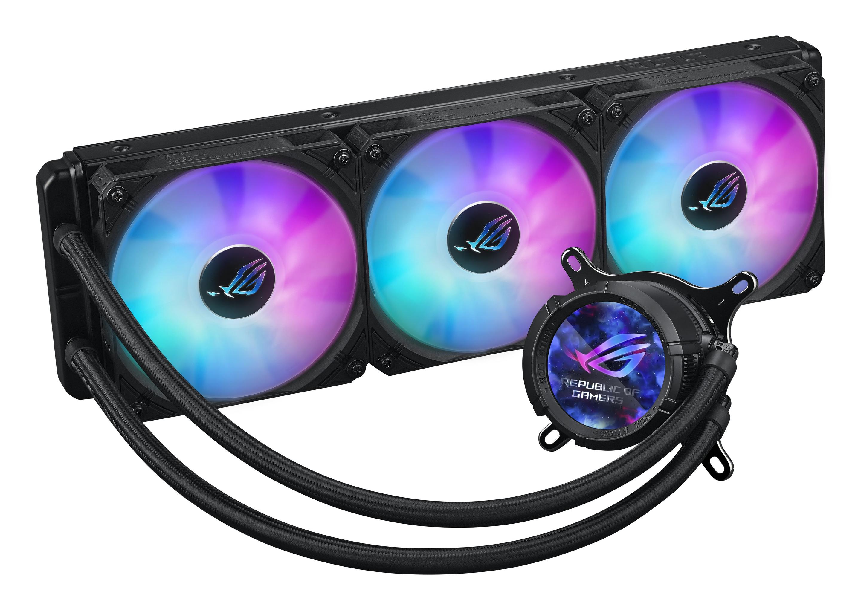 Refrigeração Líquida Tudo-em-Um ASUS ROG Strix LC III 360 ARGB LCD XL (120 mm - 3 ventoinhas - 2200 RPM - Preto), miniatura 3