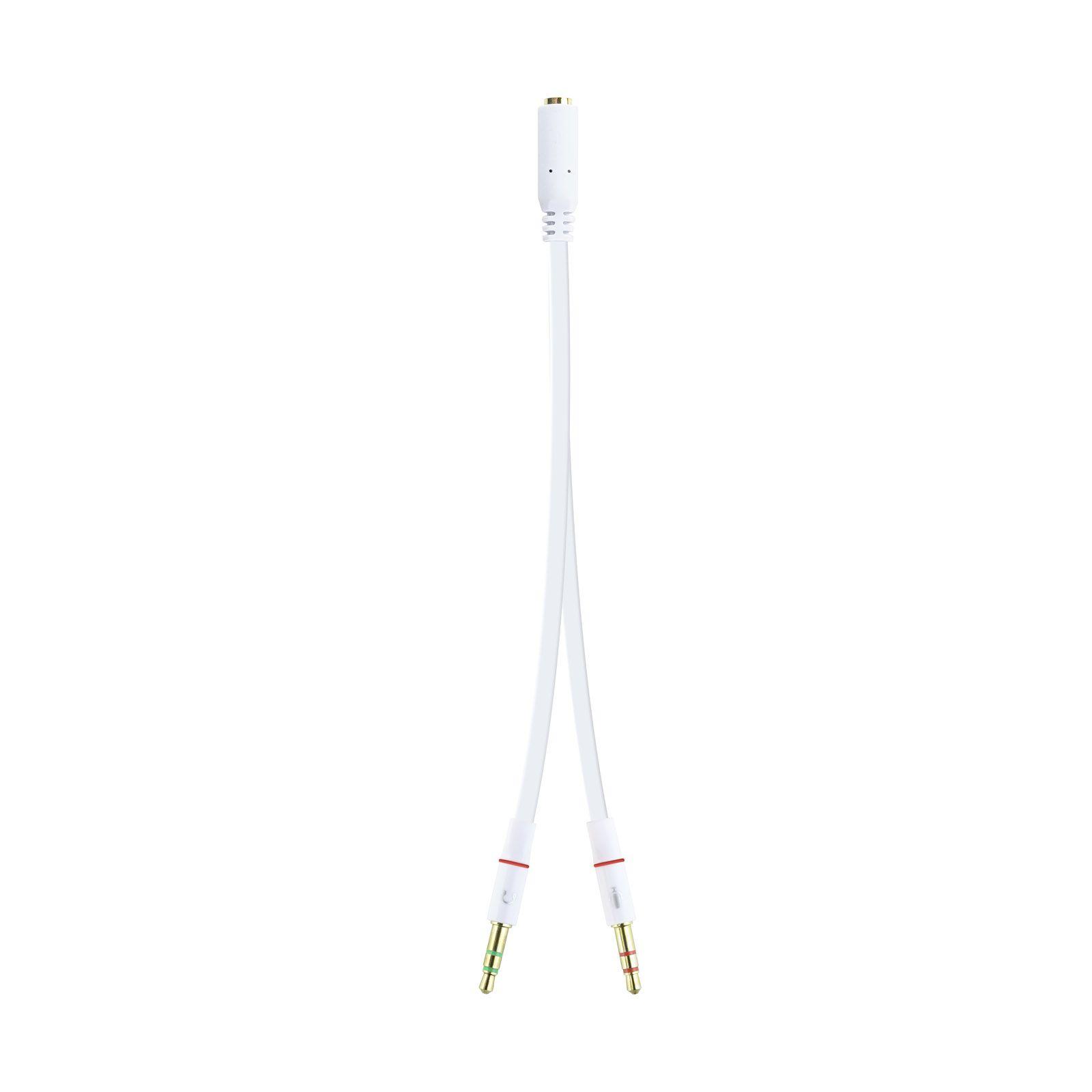 Cabo Adaptador de Áudio NANOCABLE 10.24.1203 (0,2 m - Jack 3,5 mm fêmea de 4 pinos - Branco) — miniatura 2