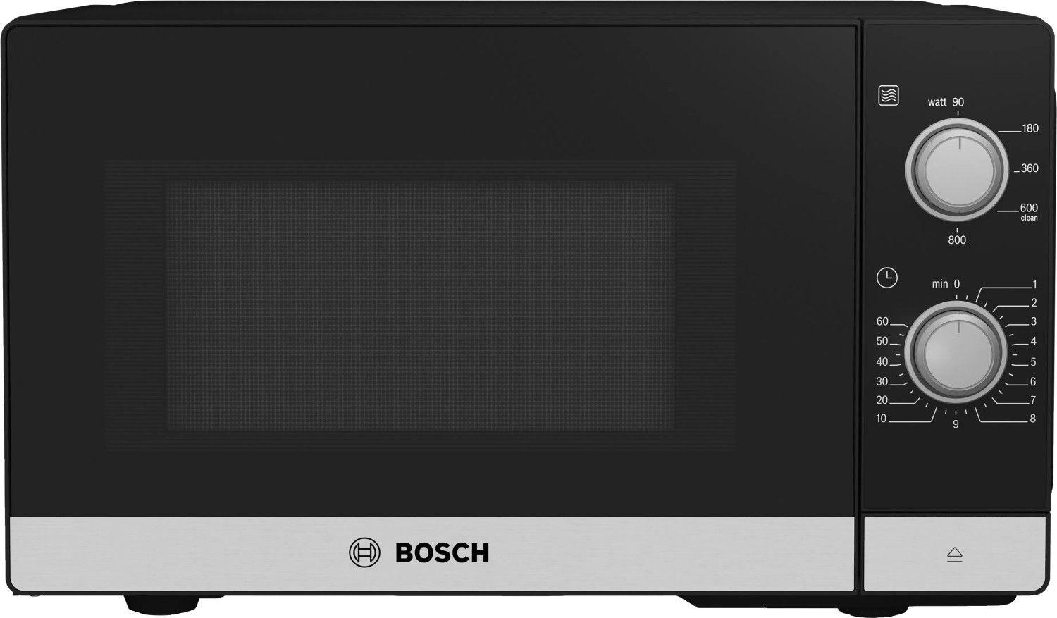 Micro-ondas de Bancada BOSCH FFL020MS2 (800 W - 20 l - Rotativo - Preto e Inox)