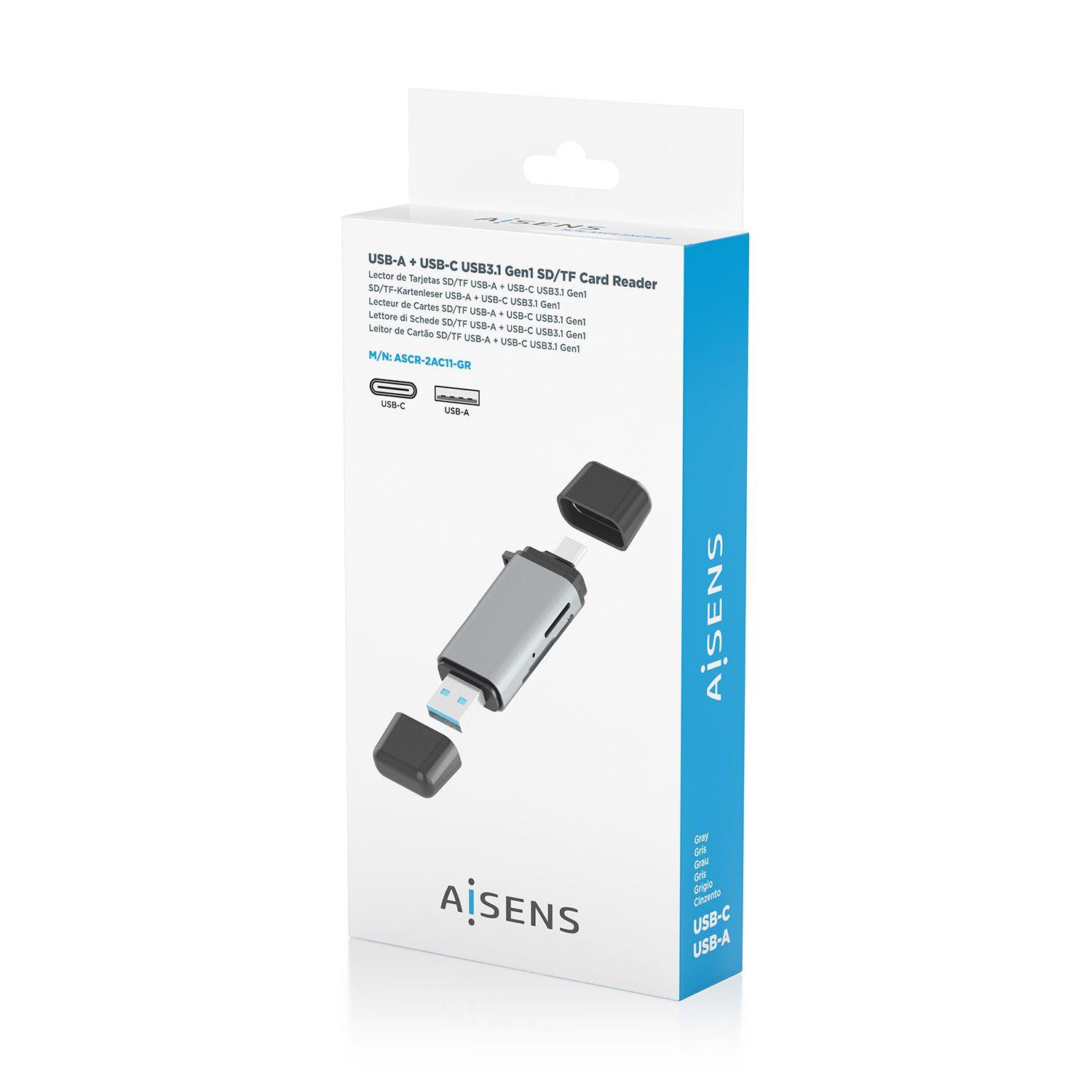 Leitor de Cartões AISENS ASCR-2AC11-GR (Cinzento), miniatura 7