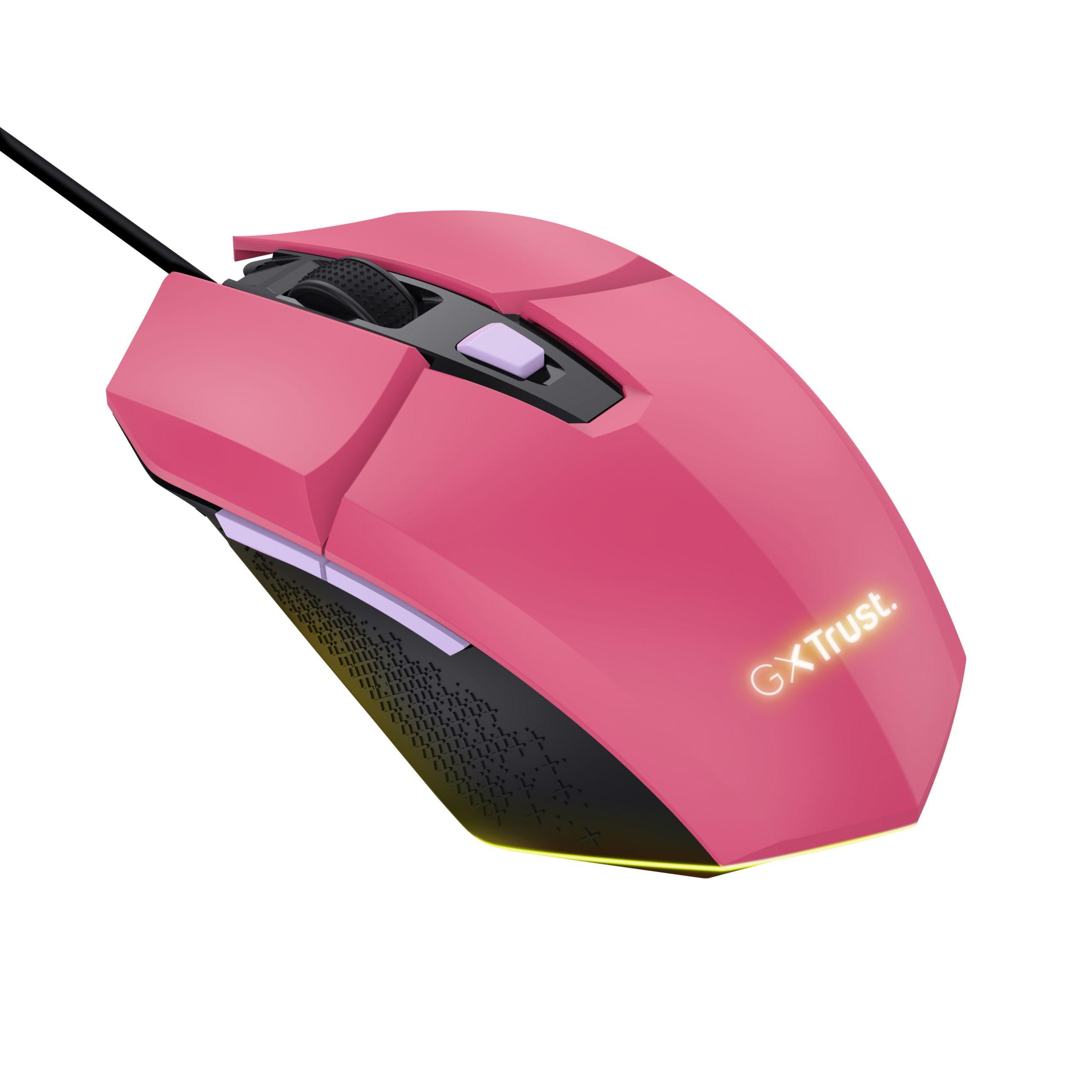 Rato TRUST GXT 109P FELOX (Ambidestro - 6400 DPI - 60 ips - Rosa), miniatura 3