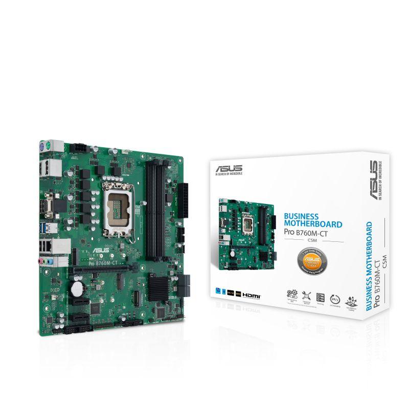 Motherboard ASUS PRO B760M-CT-CSM (LGA 1700 - micro ATX - Duplo canal - Verde), miniatura 6