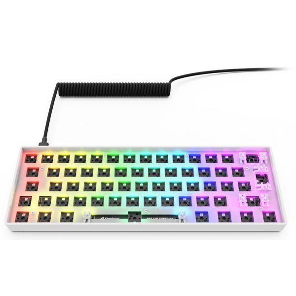 Teclado SHARKOON SKILLER SGK50S4 Gen2 Barebone (Alemão - 60% - USB - Branco) — miniatura 3