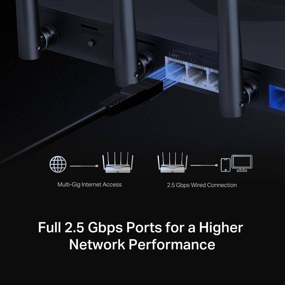 Router MERCUSYS MR47BE (Wi-Fi 7 - 9300 Mbit/s - Tri-band - Preto) — miniatura 4
