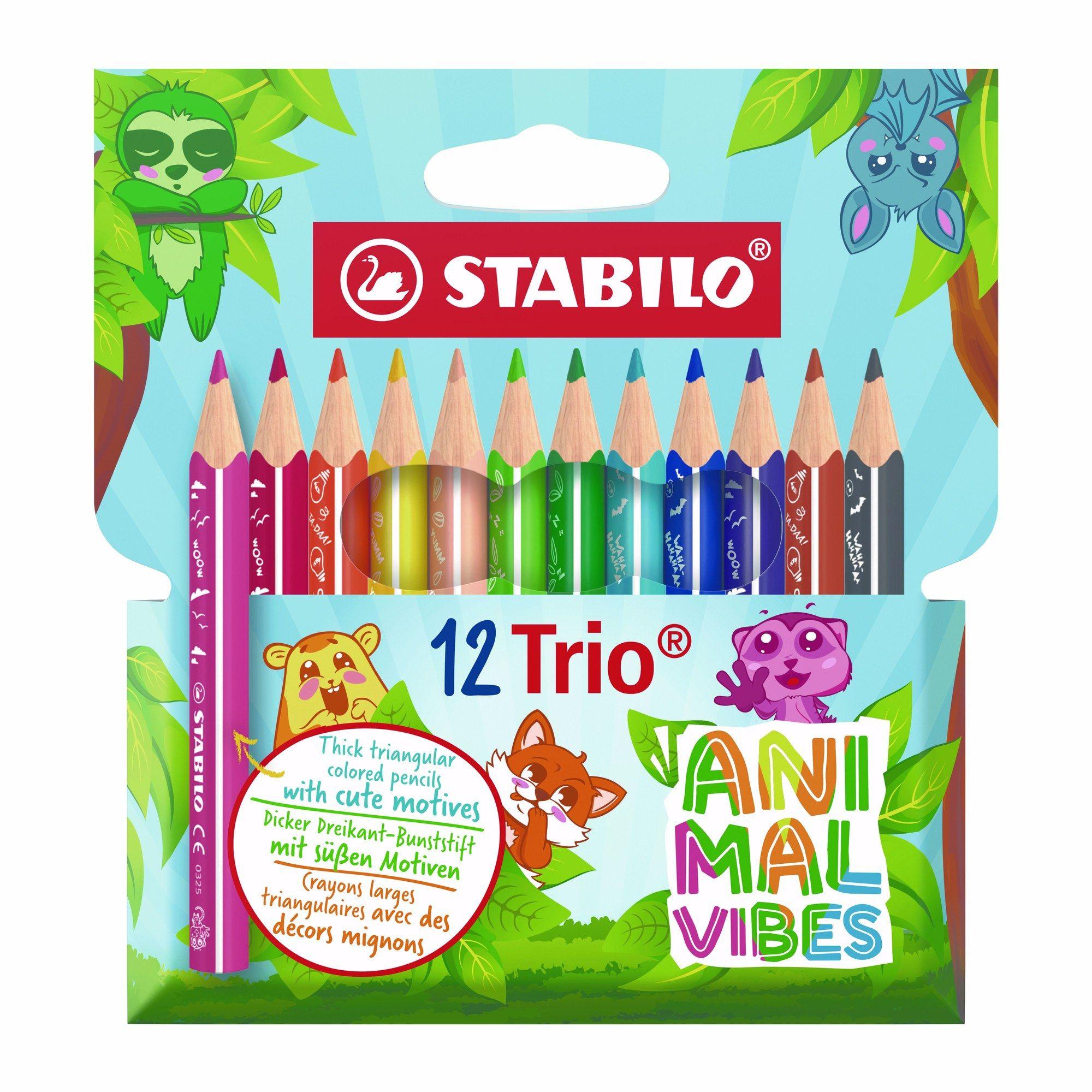 Lápis de Cor STABILO Trio Thick Mini Animal Vibes (Cores Sortidas) — miniatura 2