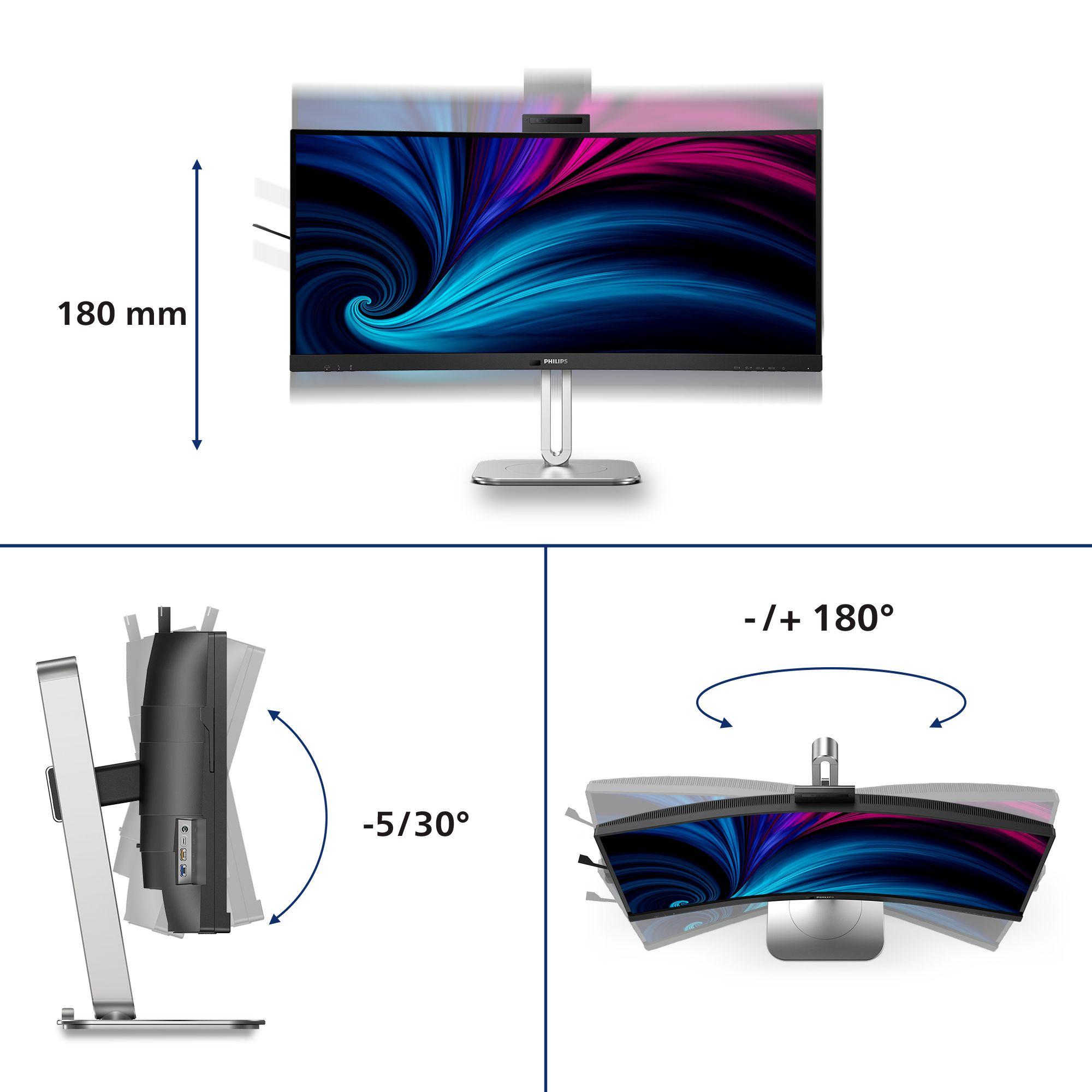 Monitor PHILIPS 34B2U6603CH/00 (34" - VA - 120 Hz - Cinzento) — miniatura 3