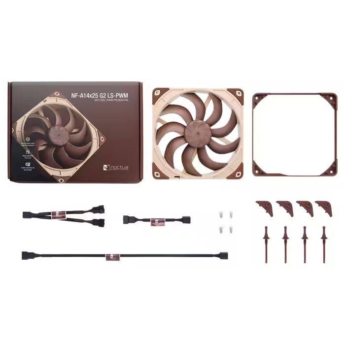 Ventoinha NOCTUA NF-A14x25 G2 LS-PWM (Bege e Castanho), miniatura 3