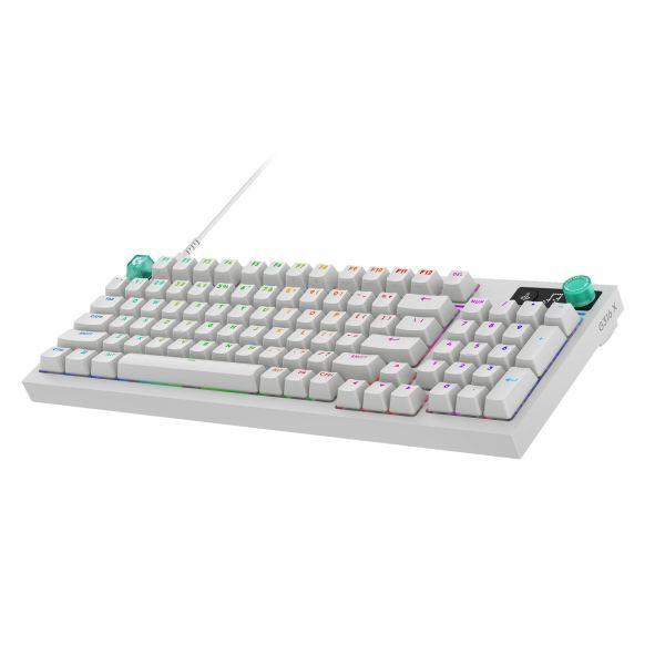 Teclado LOGITECH G316 X 98 (AZERTY - USB-C - 8 kHz - Branco)