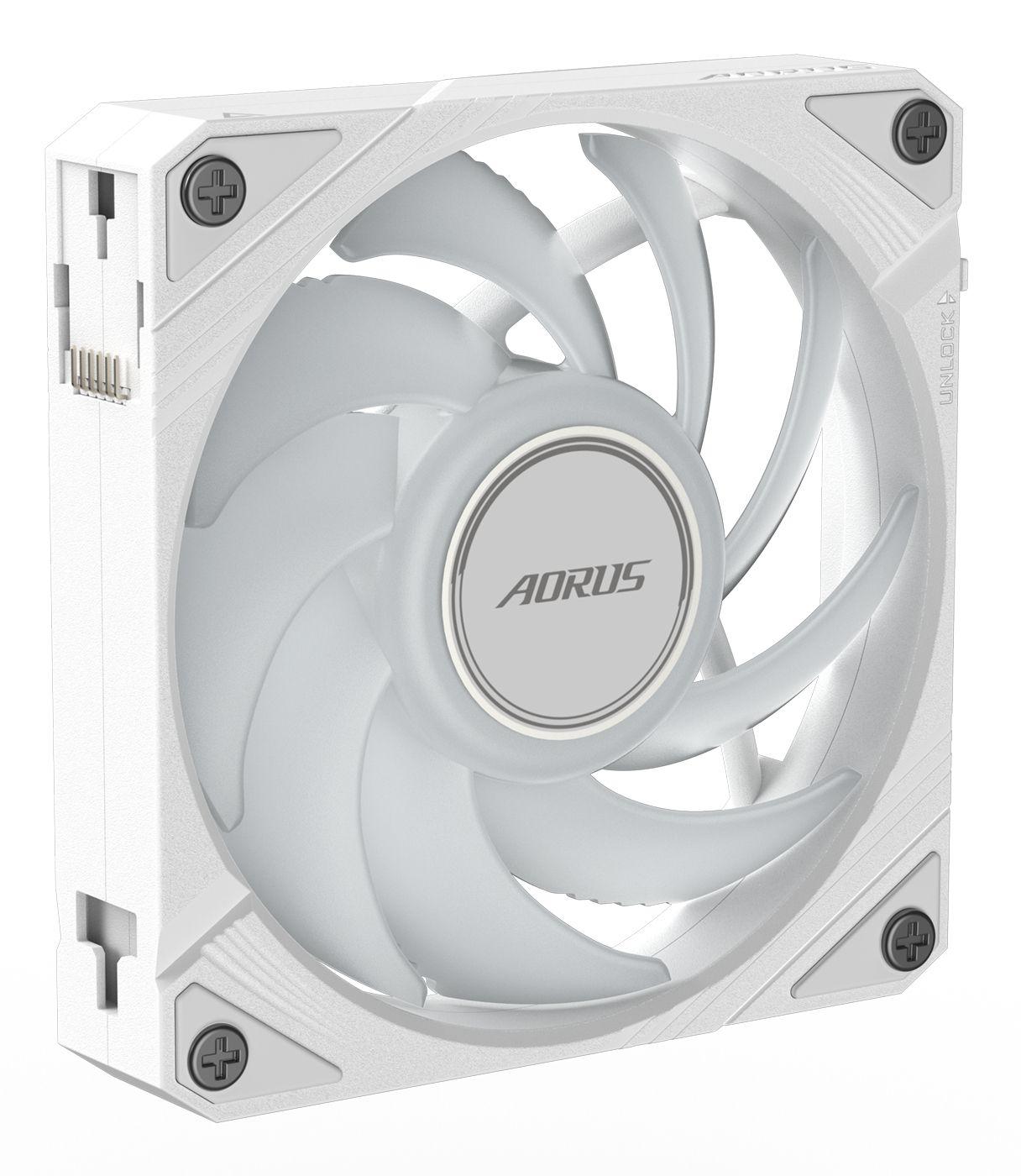 Ventoinha para Caixa de PC GIGABYTE AORUS EZ CHAIN FAN 120 ICE (Não suportado - Branco) — miniatura 6