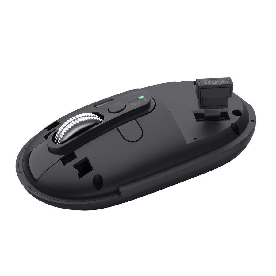 Rato TRUST Seron Slim Multi (Ambidestro - 3200 DPI - Ótico - Preto) — miniatura 8