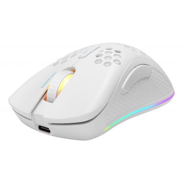 Rato DELTACO GAM-120-W (USB - RGB - Branco)