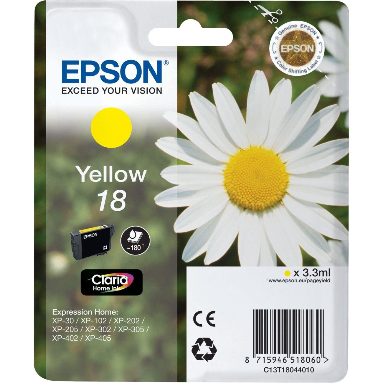 Tinteiro EPSON 18 C13T18044010 (Amarelo)