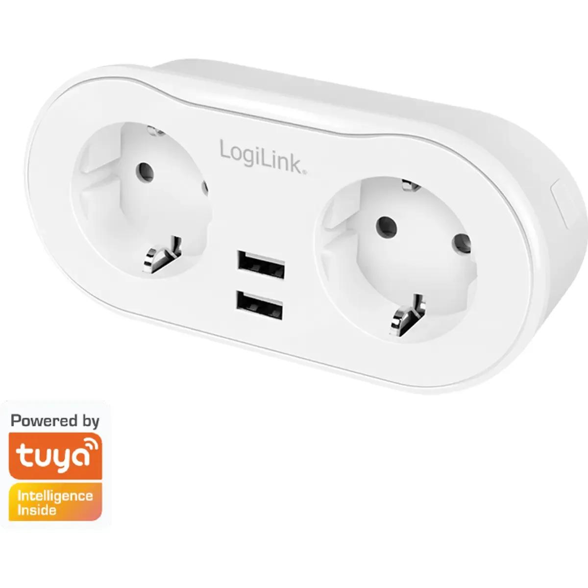 Tomada Inteligente Dupla LOGILINK SH0102 (Wi-Fi - 2x USB-A 2,4 A) — miniatura 2