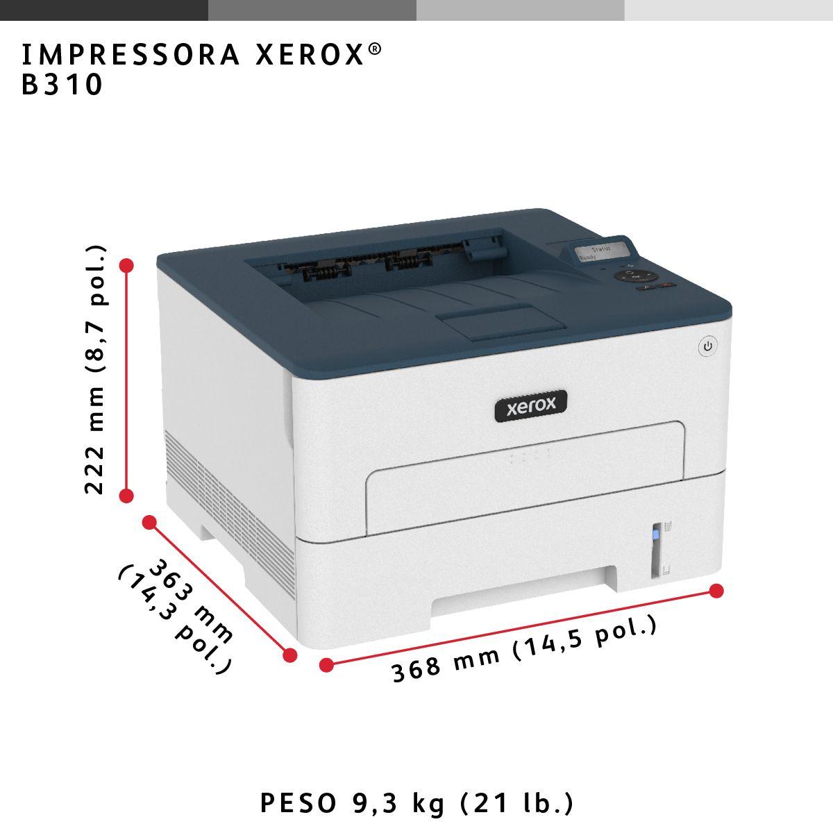 Impressora Laser Monocromática XEROX B310V_DNI (A4 - Monocromática - 350 folhas - Azul e Branco) — miniatura 13