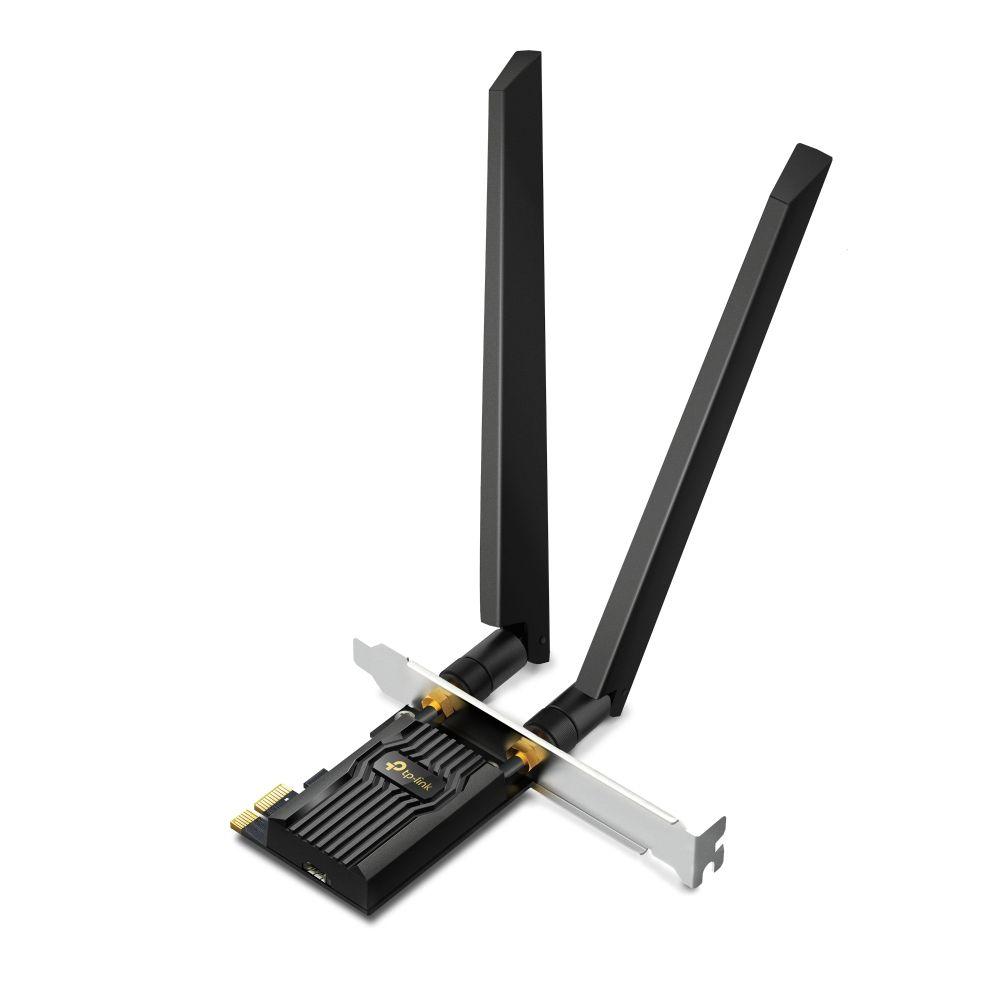 Placa de Rede PCIe TP-LINK Archer TXE72E (Wi-Fi 6E - 2402 Mbit/s - PCI Express - Preto)