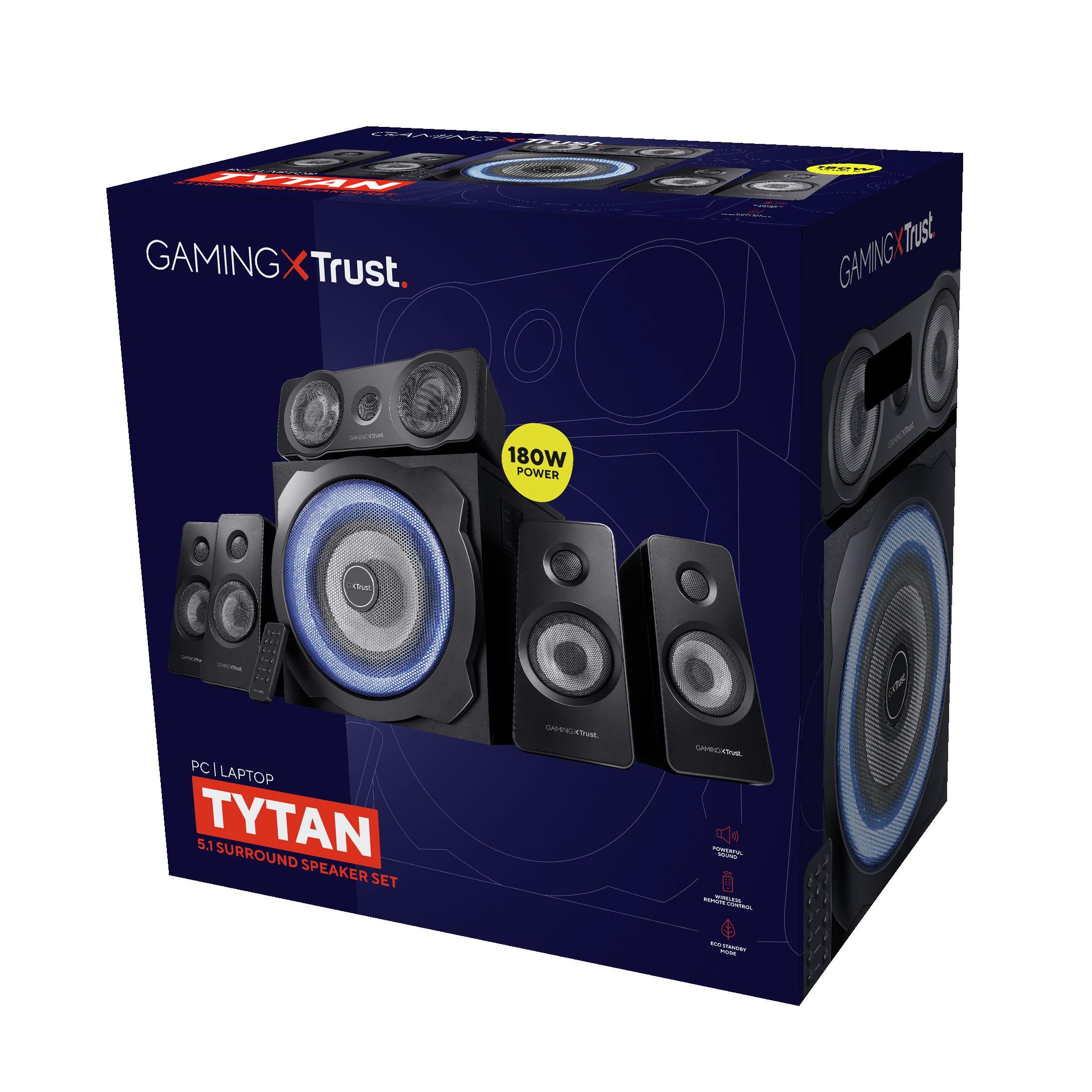 Colunas Gaming TRUST GXT 658 Tytan (Com fios - 90 W - 5.1 canais - Preto), miniatura 6