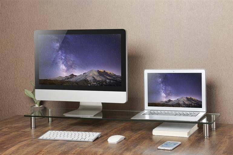 Suporte de Monitor GEMBIRD MS-TABLE-GL-01 (20 kg - Transparente), miniatura 4