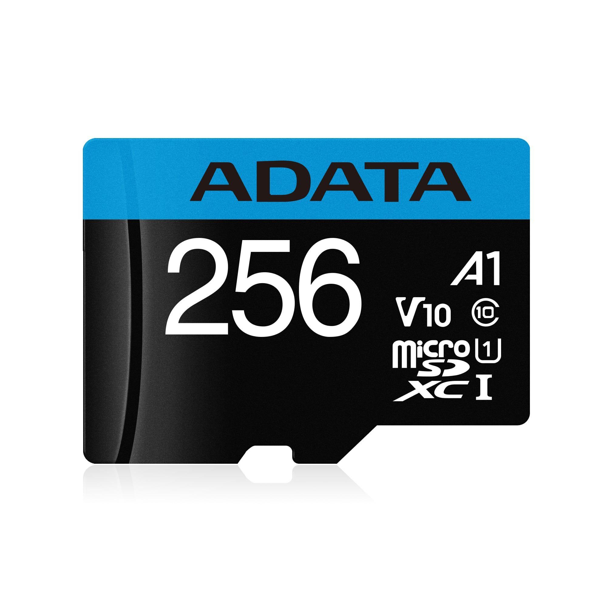 Cartão de Memória ADATA Premier 256GB (256GB - Classe 10 - 100 MB/s - Preto) — imagem 1