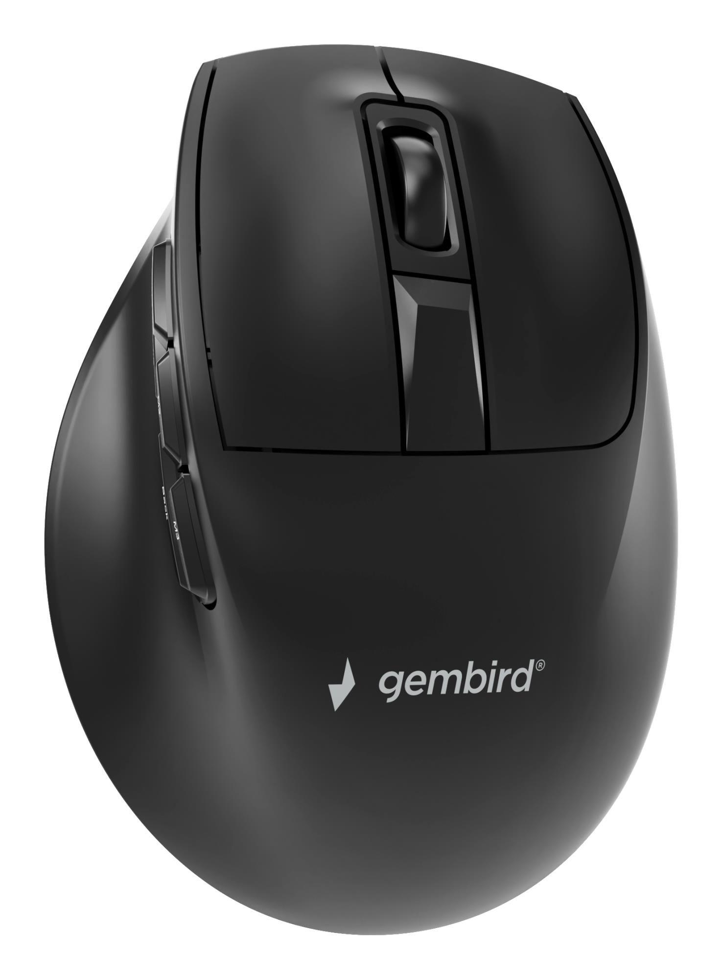 Rato GEMBIRD MUSW3-9B-01 (Destro - 2400 DPI - Óptico - Preto)