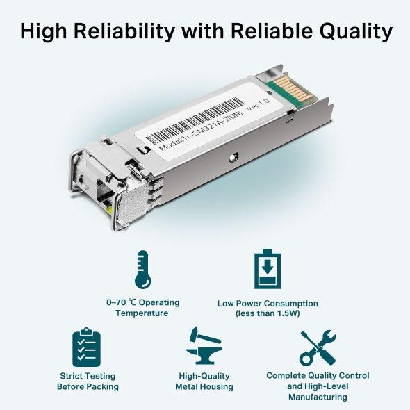 Módulo Transceptor SFP TP-LINK TL-SM321A-2 (1 unidade - 1250 Mbit/s - Metálico) — miniatura 5