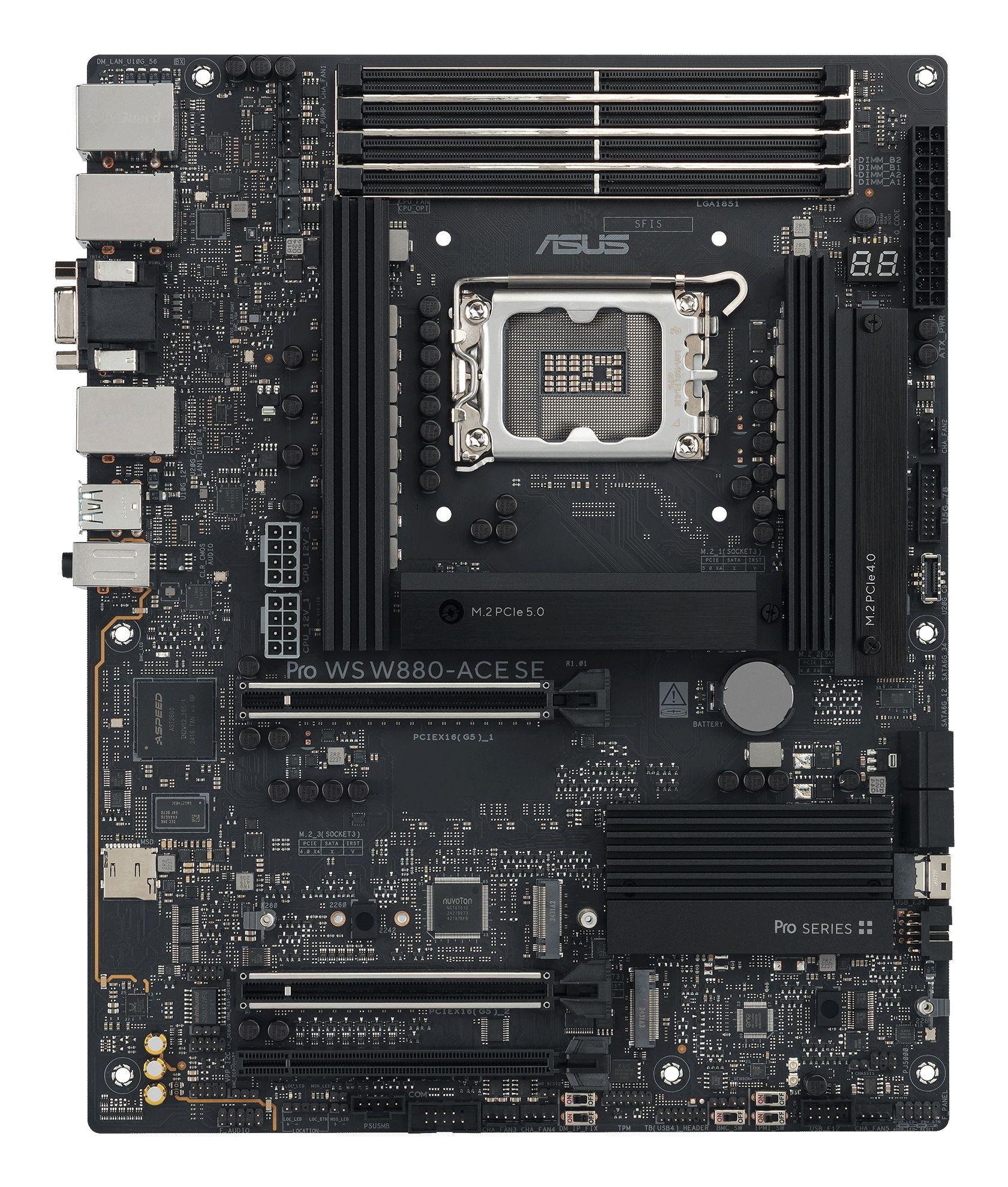 Motherboard ASUS PRO WS W880-ACE SE (LGA 1851 (Socket V1) - Intel Core Ultra - ATX - Cinzento), miniatura 2