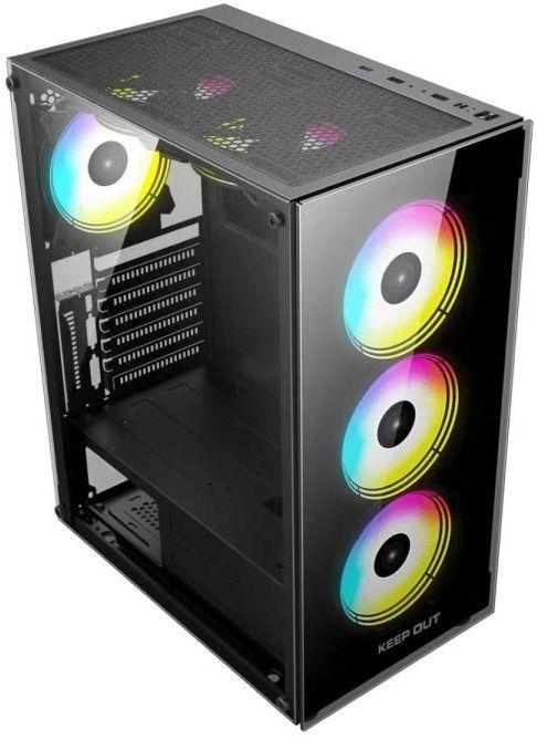 Caixa PC KEEP OUT XC-210 Glass (Preto) — miniatura 2
