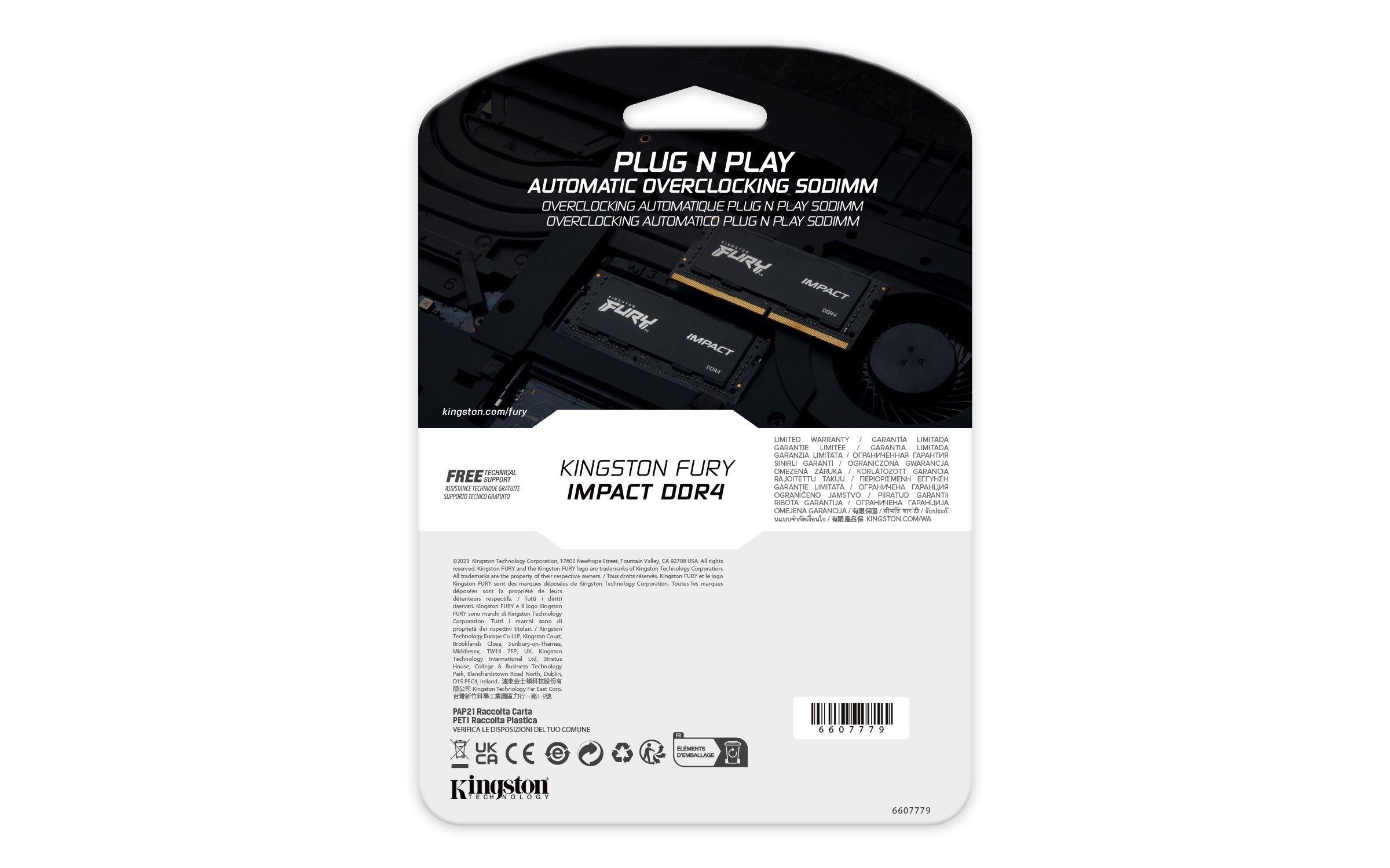 Memória RAM KINGSTON FURY Impact KF432S20IB/32 (3200 MHz - 32 GB - SO-DIMM), miniatura 4