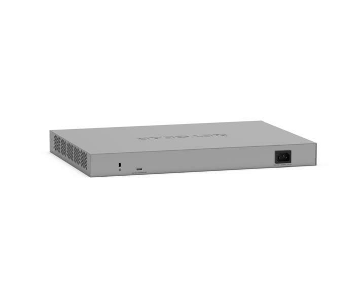 Switch Gerido NETGEAR GS728TP-300EUS (Gigabit Ethernet - 4 módulos instalados - 1,5 MB - Cinzento) — miniatura 5