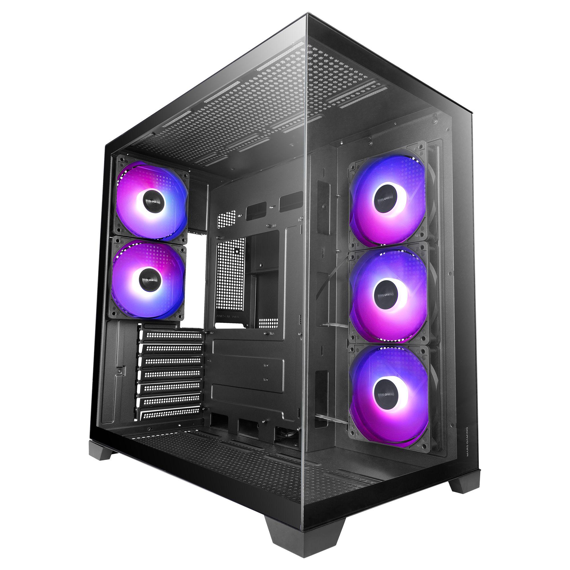 Caixa PC MARS GAMING MCVPRO (Midi Tower - ATX, micro ATX, Mini-ITX - Preto)