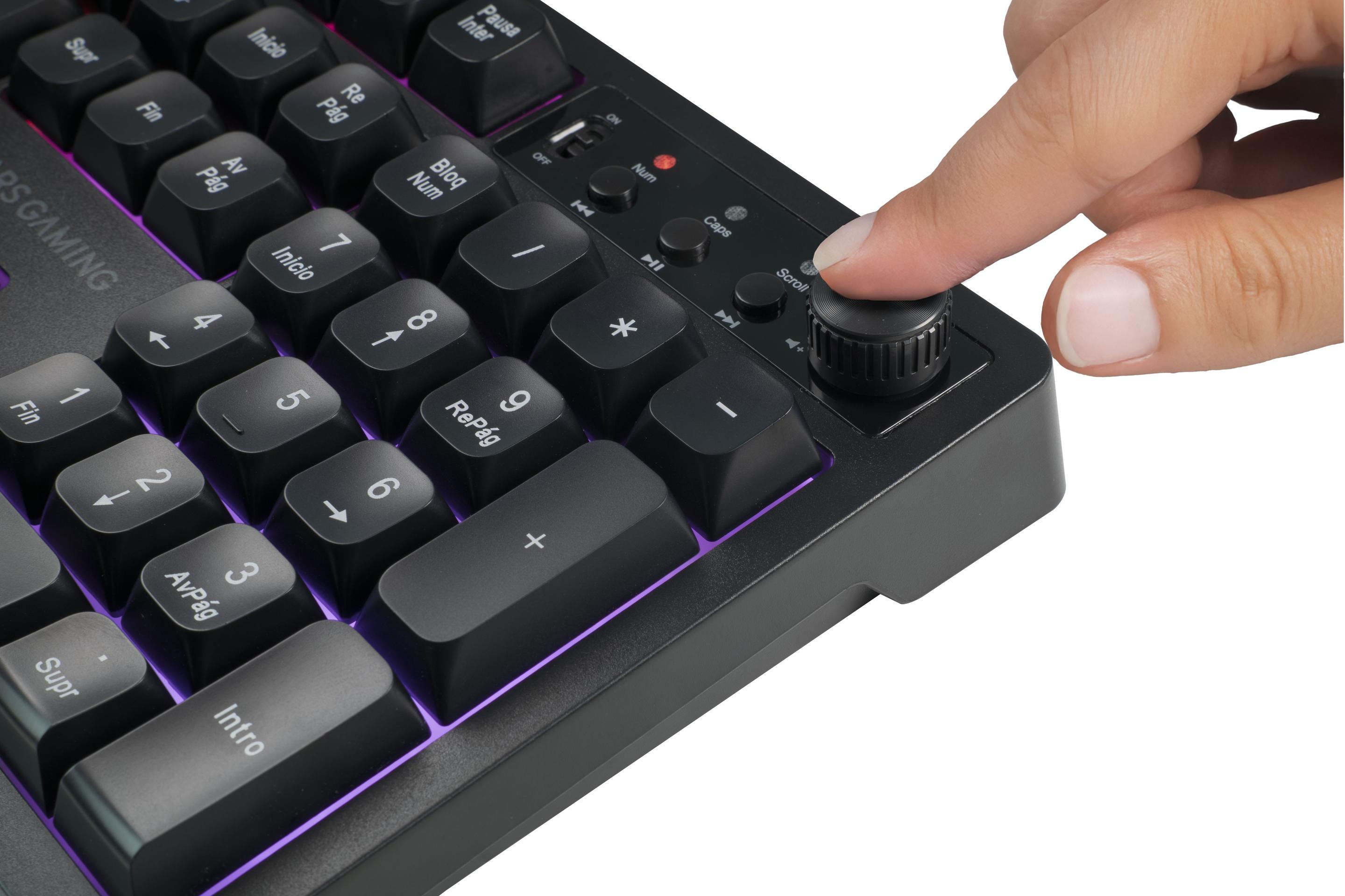 Conjunto Gaming MARS GAMING MCPWXPT (Português - Interruptor de membrana - Tamanho completo - Preto) — miniatura 3
