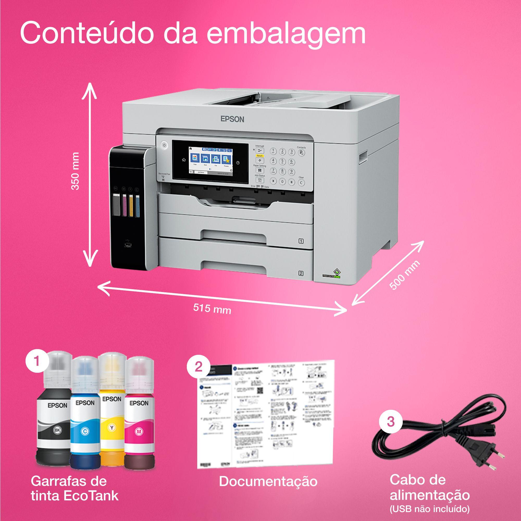 Impressora Multifunções EPSON EcoTank Pro ET-16685 (A3 - Impressão a cores - 250 folhas - Branco) — miniatura 3