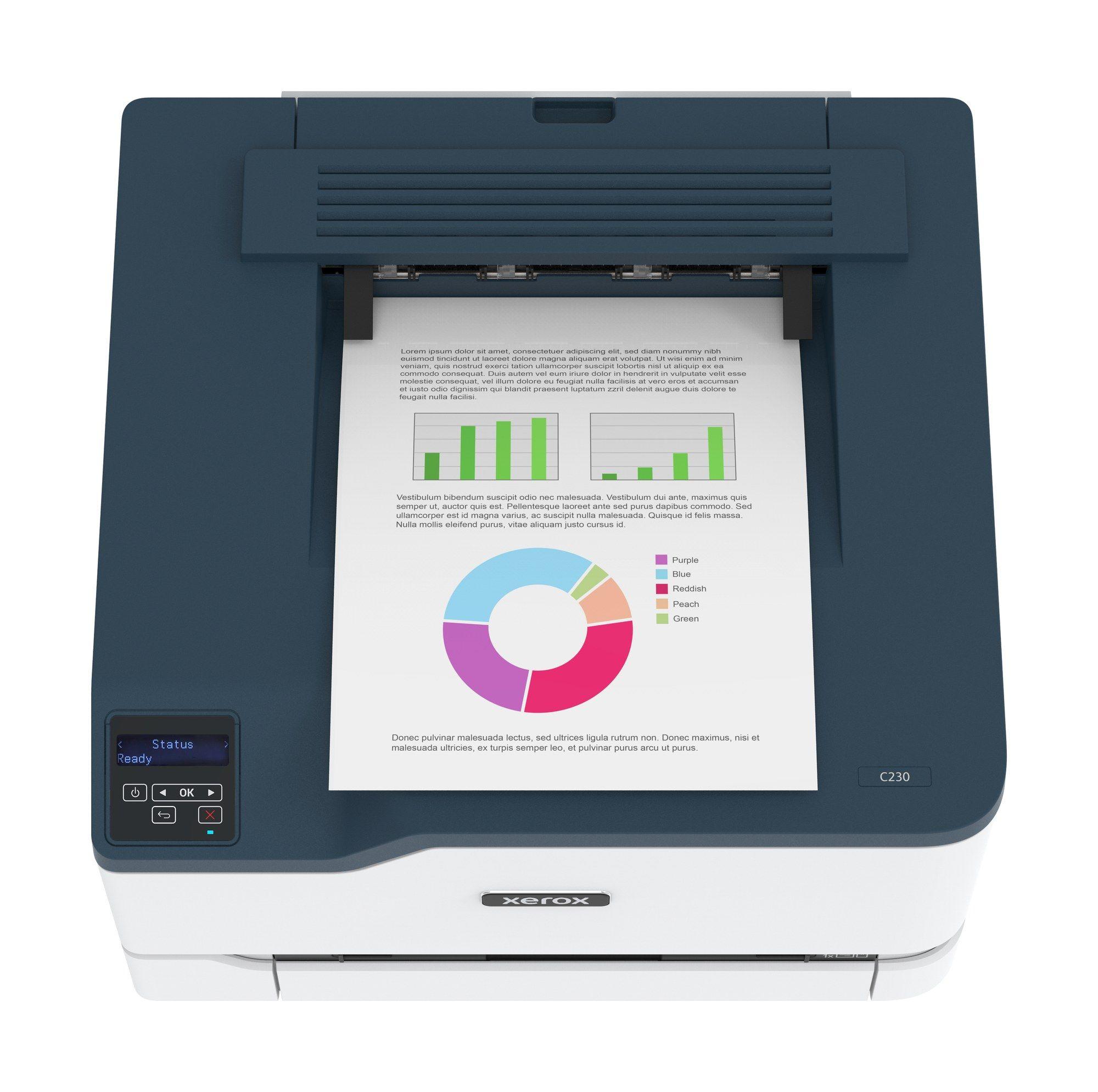 Impressora Laser a Cores XEROX C230V_DNI (A4 - 251 folhas - Com Fios - Azul e Branco), miniatura 3