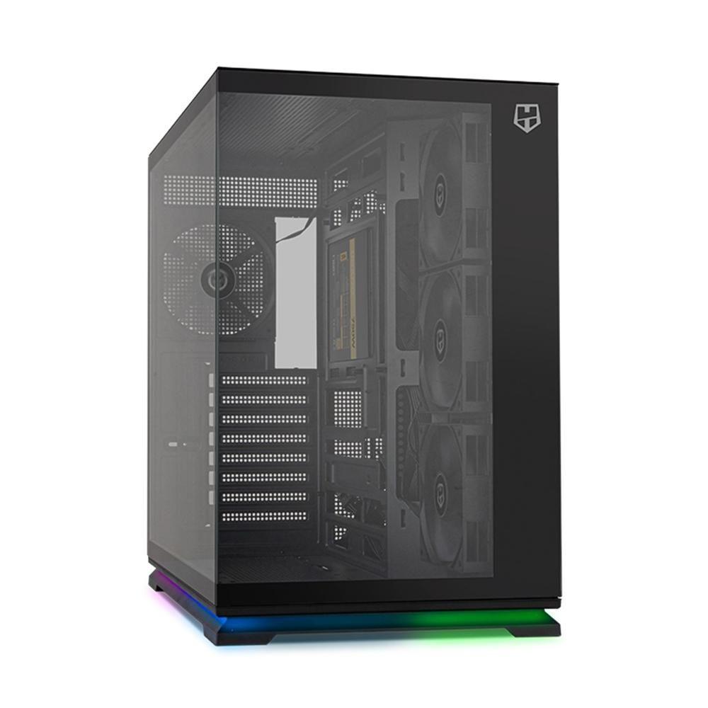 Caixa PC Gaming NOX Hummer Galaxy ARGB (ATX, ITX, Micro ATX - Midi Tower - Vidro temperado, SPCC - Preto)