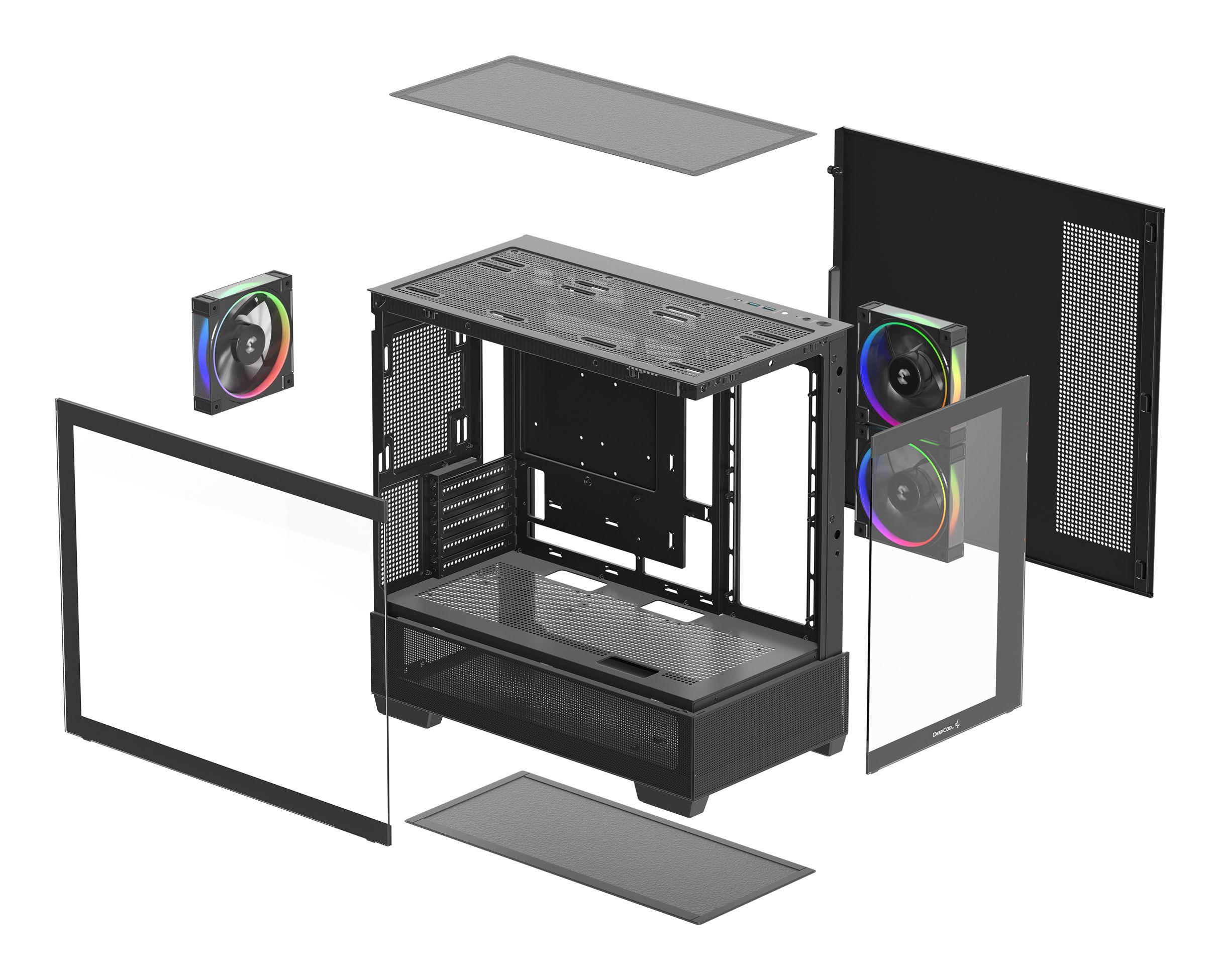 Caixa PC DEEPCOOL CG380 3F (ITX, micro ATX - Midi Tower - ITX, Micro-ATX - Preto) — miniatura 10