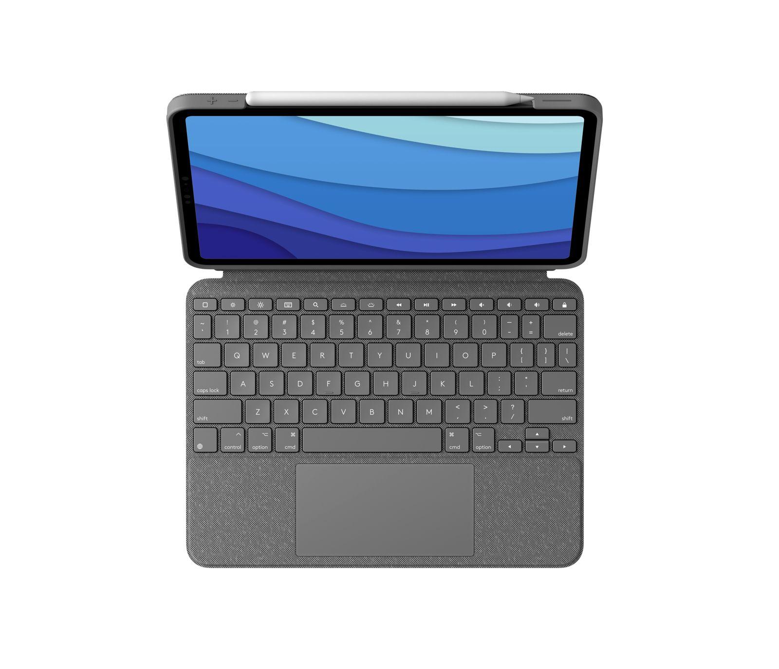 Teclado LOGITECH Combo Touch 920-010142 (QWERTZ - Layout DE - Smart Connector - 11" - Cinzento) — miniatura 2
