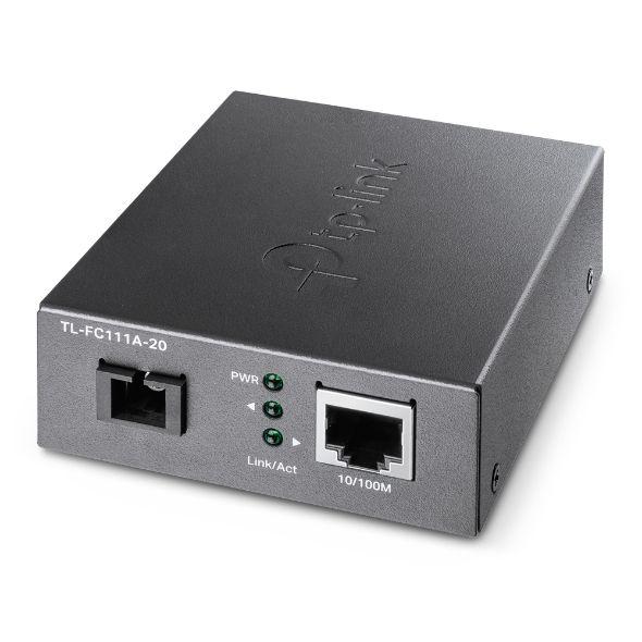 Conversor de Fibra Óptica TP-LINK TL-FC111A-20 (100 Mbit/s - Preto)