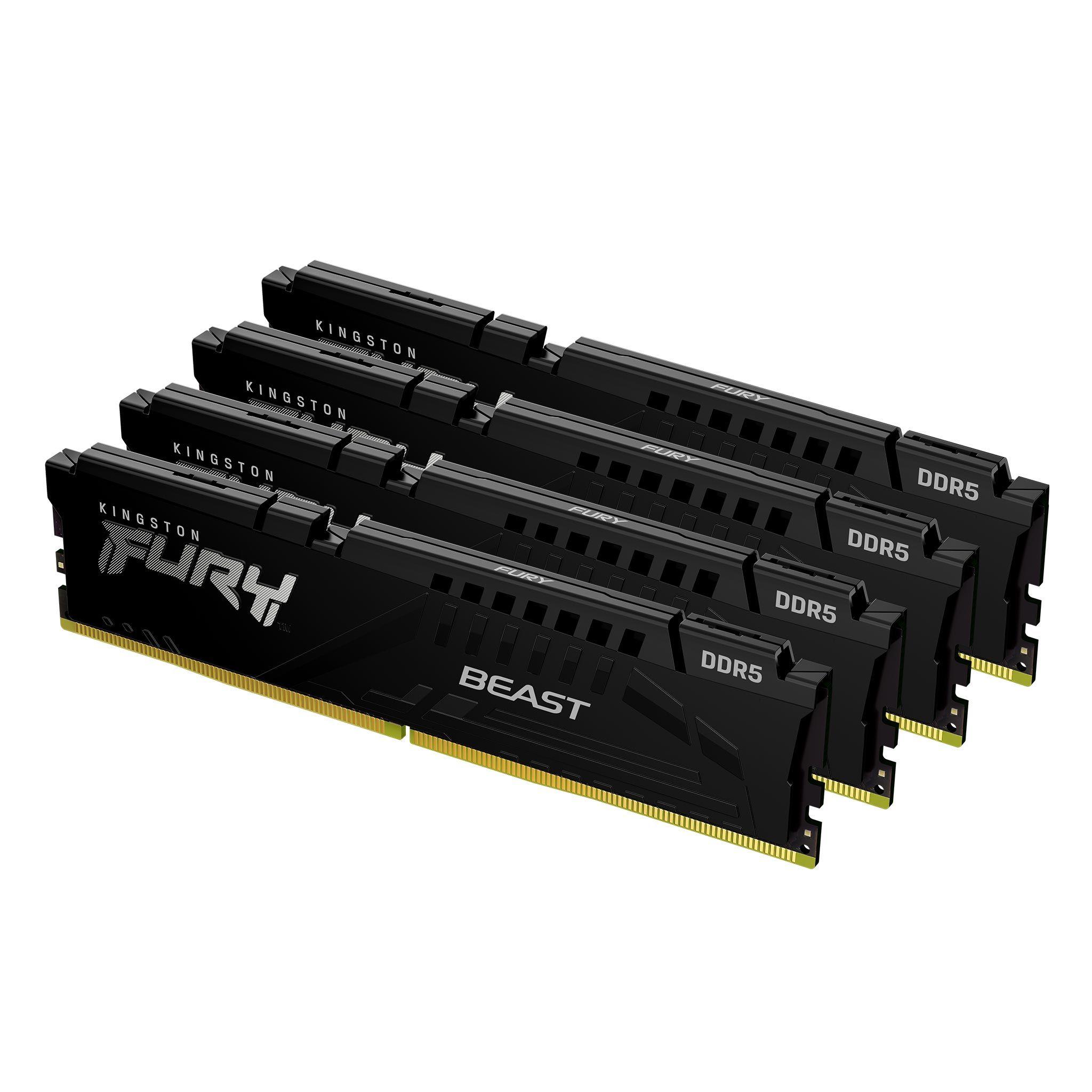 Kit de Memória RAM KINGSTON FURY Beast KF556C40BBK4-128 (2800 MHz - 128 GB - DIMM)