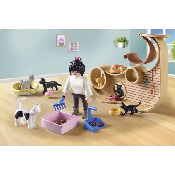 Conjunto de Construção PLAYMOBIL 71744 Cafetaria para Gatos (A partir dos 4 anos - Multicor), miniatura 4